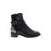 Chanel Ankle Boots: Strappy Chunky Heel Casual Black Print Shoes - Women's Size 35.5 - Round Toe