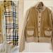 Burberry Jackets & Coats | Burberry Beige Unisex Bomber Jacket Corduroy And Cable Wool + Plaid Size 46 (M) | Color: Cream/Tan | Size: 46