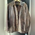 J. Crew Jackets & Coats | J. Crew Men's 100% Genuine Leather Jacket Brown 100% Cotton Lining Size L | Color: Brown | Size: L