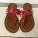 Kate Spade Shoes | Kate Spade / Red Ace Studded Patent Leather Thong Sandal Size 7 | Color: Red | Size: 7