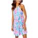 Lilly Pulitzer Dresses | Lilly Pulitzer Evelyn Rain Forest Print Tiered Tank Sleeveless Swing Dress Small | Color: Blue/Pink | Size: S