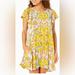 Free People Dresses | Free People Yara Printed Mini - Tea Combo Nwot Size S | Color: Blue/Yellow | Size: S