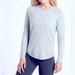 Athleta Tops | Athleta Nwt Mindset Sweatshirt In Marl Grey Heather Size Xl | Color: Gray/White | Size: Xl