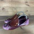 Coach Shoes | Coach Shanon Womens Size 7.5 Shoes Purple Leather Slip On Comfort Flats | Color: Purple | Size: 7.5