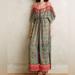 Anthropologie Dresses | Anthropologie Vanessa Virginia Sheer Boho Earthy Hippie Mosaic Caftan Maxi Dress | Color: Green/Pink | Size: M