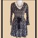 Anthropologie Dresses | Anthropologie Hazel Black-Gray Knit Skater Dress | Color: Black/Gray | Size: S