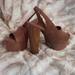 Jessica Simpson Shoes | Jessica Simpson Platform Suede Sandals Size 8 Nwot | Color: Brown/Tan | Size: 8