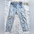 Levi's Jeans | Awesome Vintage 1980's Acid Washed Thrashed Levi's Orange Tab Relaxed Fit Jeans. | Color: Blue/White | Size: 38