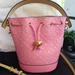 Tory Burch Bags | - Nwot Tory Burch Pink Embossed Leather Bucket Bag | Color: Pink | Size: Os