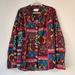 Anthropologie Tops | Anthropologie Women Button Down Blouse Tunic Mixed Print Patchwork Size L | Color: Green/Red | Size: L