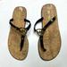 Michael Kors Shoes | Michael Kors Mk Charm Jelly Flip Flop Sandals | Color: Black/Gold | Size: 8