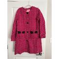 Kate Spade Jackets & Coats | Kate Spade Pink And Black Bow Tweed Coat Size M | Color: Black/Pink/Red | Size: M