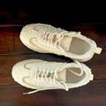 Tory Burch Shoes | Ladies Tory Good Luck Low Top Trainers Brand Size 8.5 | Color: Cream/White | Size: 8.5