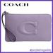 Coach Bags | Coach Leather Large Corner Zip Wristlet | Color: Purple/Silver | Size: ~7.75” X ~4.75” X ~.5”