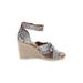 Treasure & Bond Wedges: Gray Snake Print Shoes - Women's Size 7