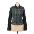 Veda X Madewell Denim Jacket: Short Black Print Jackets & Outerwear - Women's Size Medium