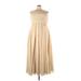 David's Bridal Cocktail Dress - Bridesmaid: Tan Print Dresses - New - Women's Size 26