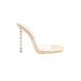 Superdown Heels: T-Strap Stiletto Cocktail Ivory Shoes - Women's Size 9 - Open Toe