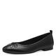 Tamaris Damen Ballerinas; BLACK MATT/schwarz; 36 EU