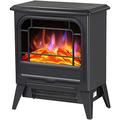 Electric Fireplace Wall-Mounted Electric Fireplace Stove Heating Wood Stove. Electric Stove. Electric Stove With Realistic Flame Effect Overheating Protection 1800 W Black Freest Indoor Use elegant