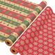 Ahfulife 2 Rolls Christmas Gift Wrapping Paper, 43cm x 15M Xmas Wrapping Paper Rolls Recyclable Kraft Paper for Christmas Gift Boxes Wrap Birthday Festival Party Decorations (Christmas Tree/Snow)