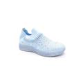 Charcoal Fashion Women's Rhinestone Glitter Diamante Sock Trainer Sneaker-Light Blue-EU 37