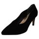 Van Dal Ladies Court Shoes Stella - Black Suede Leather - UK Size 5.5E - EU Size 38.5- US Size 7.5