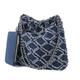 Kun na Women Denim Tote Bags Large Capacity Crossbody Shoulder Bag Retro Checked Metal Chain Tote Handbags Under Arm Purse For Work Travel (Edging large rhomboids)