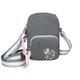 Earth Squared - Fair Trade - Art Deco Phone Pouch Bag Mini Cross Body Bag (Folkstone Grey)