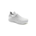 Charcoal Fashion Women's Rhinestone Glitter Diamante Sock Trainer Sneaker-White-EU 37