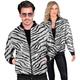 Widmann - Party Fashion Bomber Jacket, Zebra Pattern, Sequin Jacket, Vest, Party Outfit, Disco, Animal Print