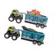 Vaguelly 2 Sets Trailer Toy Boys Toy Kids Educational Toys Engineering Car Toy Child Engineering Vehicle Interesting Children Toy Cars Toys Childrens Toys Truck Toy Big Truck Puzzle Plastic