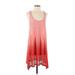 J Valdi Casual Dress - Mini Scoop Neck Sleeveless: Orange Dresses - Women's Size Medium