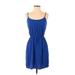 Old Navy Casual Dress - Mini Scoop Neck Sleeveless: Blue Solid Dresses - Women's Size Small