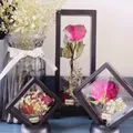 Cadre d'affichage de fleurs séchées pour la Saint-Valentin spécimen de fleurs séchées cadre photo