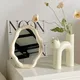 Miroir de maquillage sur pied irrégulier miroir de courtoisie décoratif décor de chambre