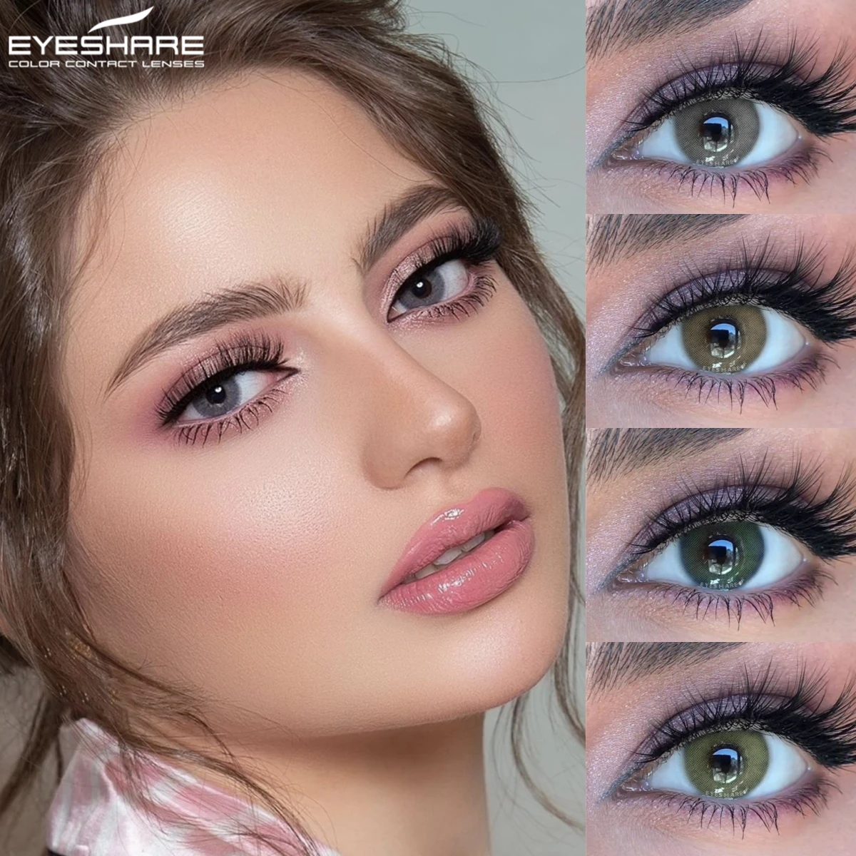 EYESHARE Lentilles de contact colorées pour les yeux 2 pièces lentilles bleues Aurora lentilles de contact yeux bruns lentilles de contact annuelles belles élèves
