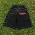 Jnco Hiphop denim shorts uomo high street skateboard pantaloni ricamo modello coppia pantaloni