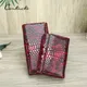 CONTACT'S-Portefeuilles en cuir véritable pour femmes porte-cartes design serpentin porte-monnaie