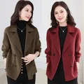 Cappotto di lana da donna giacca di lana sottile primaverile cappotto di lana femminile cappotti