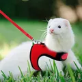 Set di guinzagli per coniglietto per furetto in rete traspirante per piccoli animali Coniglio Criceti Accessori per animali domestici per passeggiate estive
