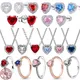 New Classic Heart shaped Series 925 Sterling Silver Exquisite Heart Ring Necklace Earrings Charm