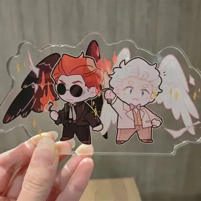 Good Omens Gift Toy Figures Acrylic Stand Anime Model Action Figure Ornament Kids Accessories Models