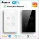 TUYA WiFi Wall Touch Switch Need Neutral Wire US 4Gang Smart Life APP Remote Control Light Switches