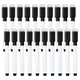 20PC Black Marker Pens Magnetic Whiteboard Dry Erase Pens Built InErasers Cap For Office Classroom