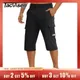 TACVASEN Summer Quick Dry Work Shorts Mens 3/4 Knee Length Lightweight Cargo Shorts Outdoor Hiking