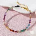 Go2boho 2024 Valentine's Day 18K Gold Plated Multicolored Gemstone Delicate Jewelry Beaded Bracelets