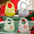 Baby saliva pocket baby meal waterproof bib silicone ultra-thin soft food rice bag children's bib