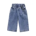 Jeans Girl Solid Color Jeans For Girls Spring Autumn Jeans For Children Casual Style Clothes For