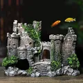 New Resin Artificial Fish Tank Ancient Castle Decoration Aquarium Rock Cave Building Decoration